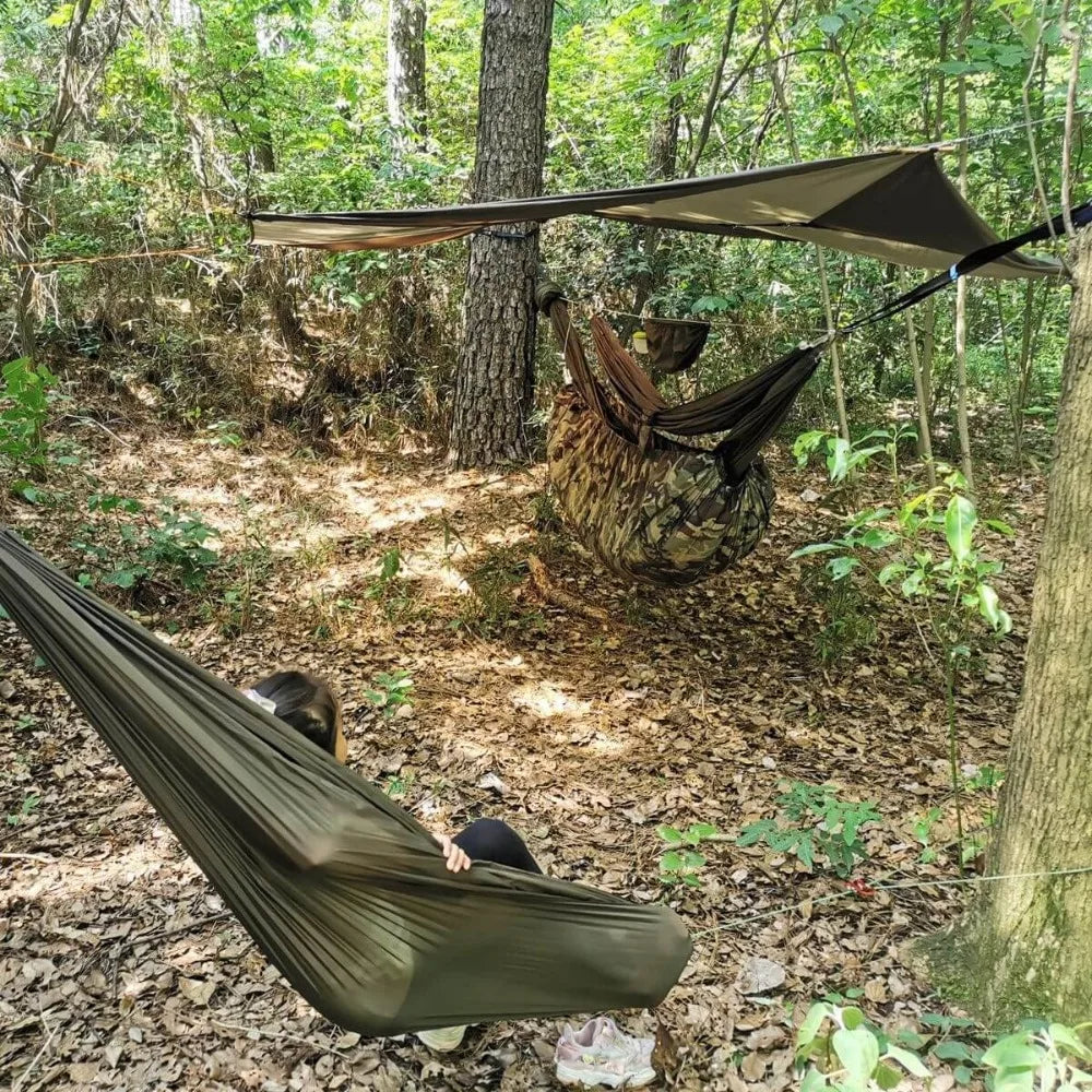 onewind 12Ft Camping Hammock with Mosquito Net, Ridgeline Double Hammock Portable Lightweight Large Hammock Ripstop Nylon Durabl