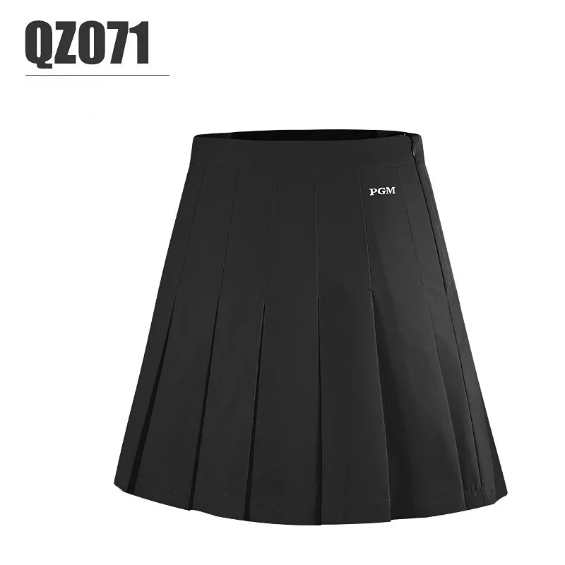 PGM Women Golf Skirts Autumn Women'S Casual Pleated Skirt Athletic Sports Short Skorts Ladies Girl Anti-Exposure QZ071