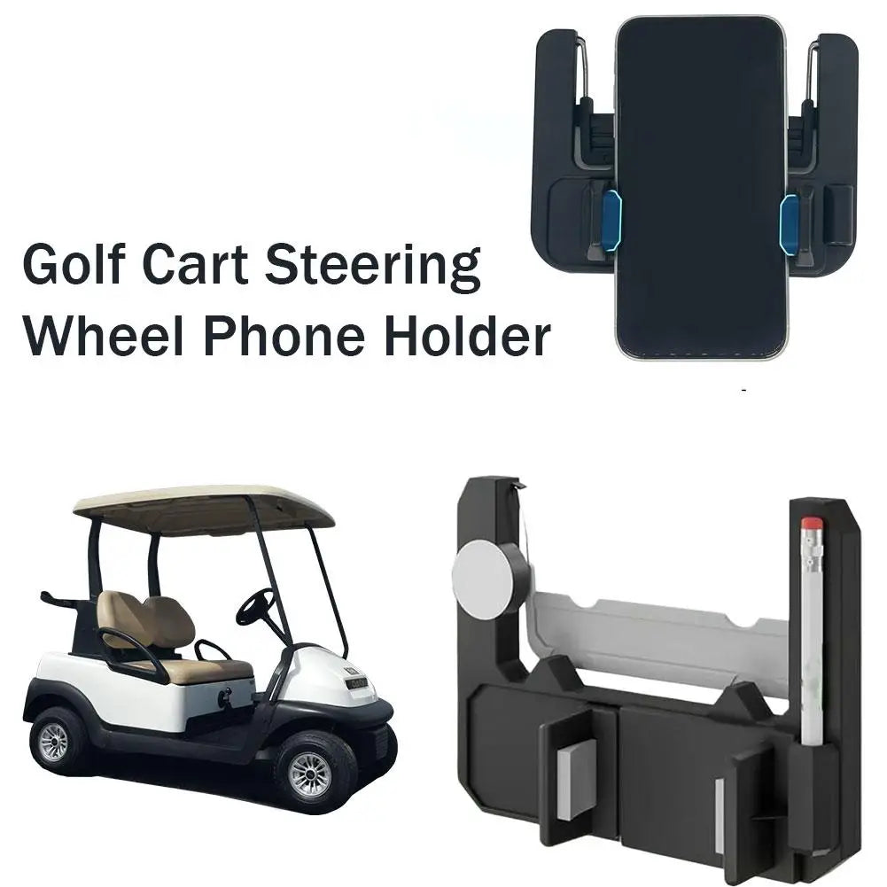 Golf Cart Steering Wheel Phone Stand Golf Cart Accessories for Steering Wheel Flip Phone Stand Golf Cart Accessories