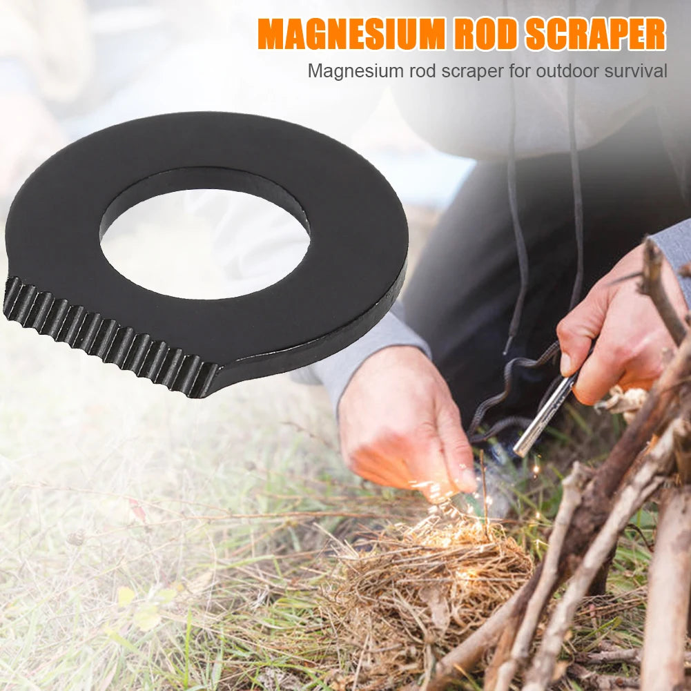Outdoor Survival Camping Scraper Stainless Steel Scraper Stone Fire Starter Lighter Stone Fire Starter for Camping Hiking
