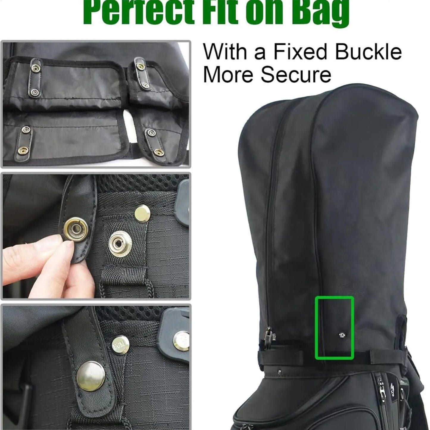 Golf bag rain cover portable Dustproof Club Protector with Button Golf Bag Rain Hood Dust Cover for Golfer Rain proof