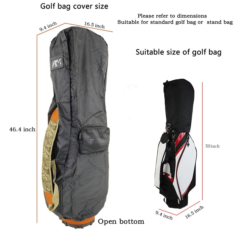 Golf Rain Cover Bag Waterproof and Dustproof Protable Foldable Golf Travel Cover Bag Light easy to carry