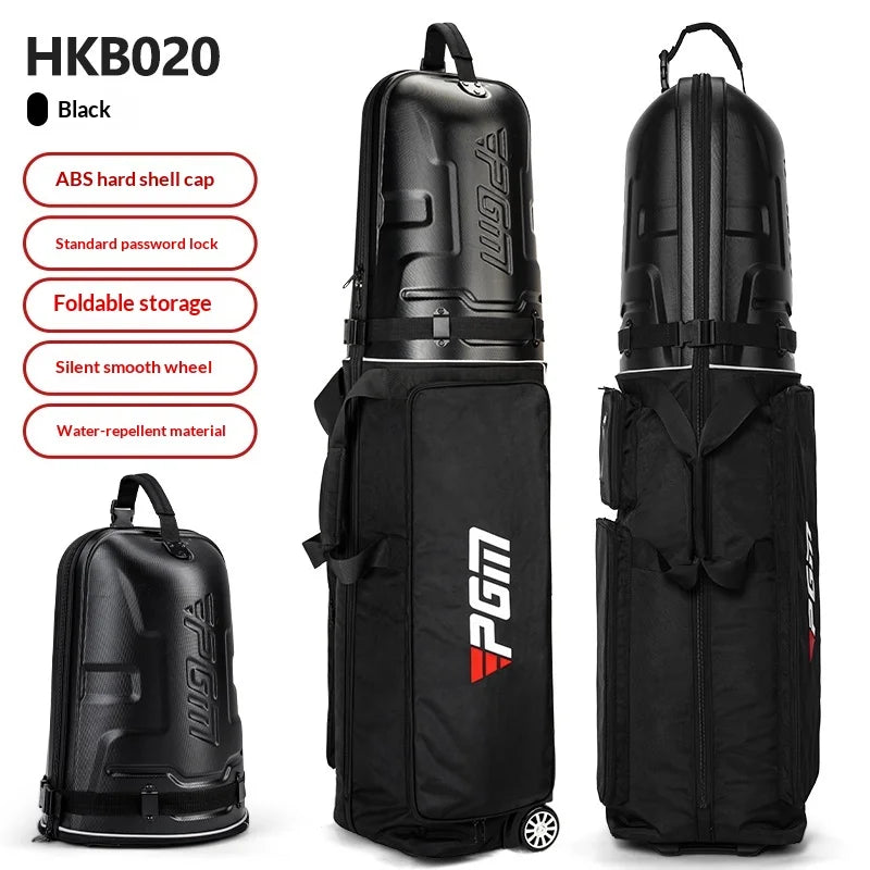 PGM Golf Hard Shell Aviation Bag Men's and Women's Air Transport Bag Waterproof Travel Strap Tugboat Bag Protective Cover HKB020