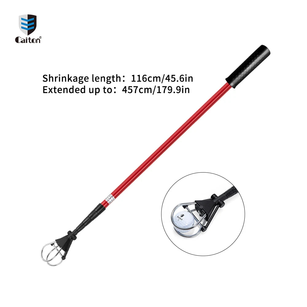 6FT/15FT Golf Ball Retriever, Telescopic Aluminum Pole, Durable and Lightweight, Easy to Use, Ideal for Quick Ball Retrieval