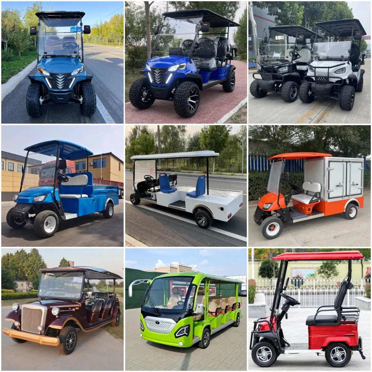 New High Quality 5/8/11/14 Passenger Retro Electric Vintage Car Adult Sightseeing Classic Golf Cart
