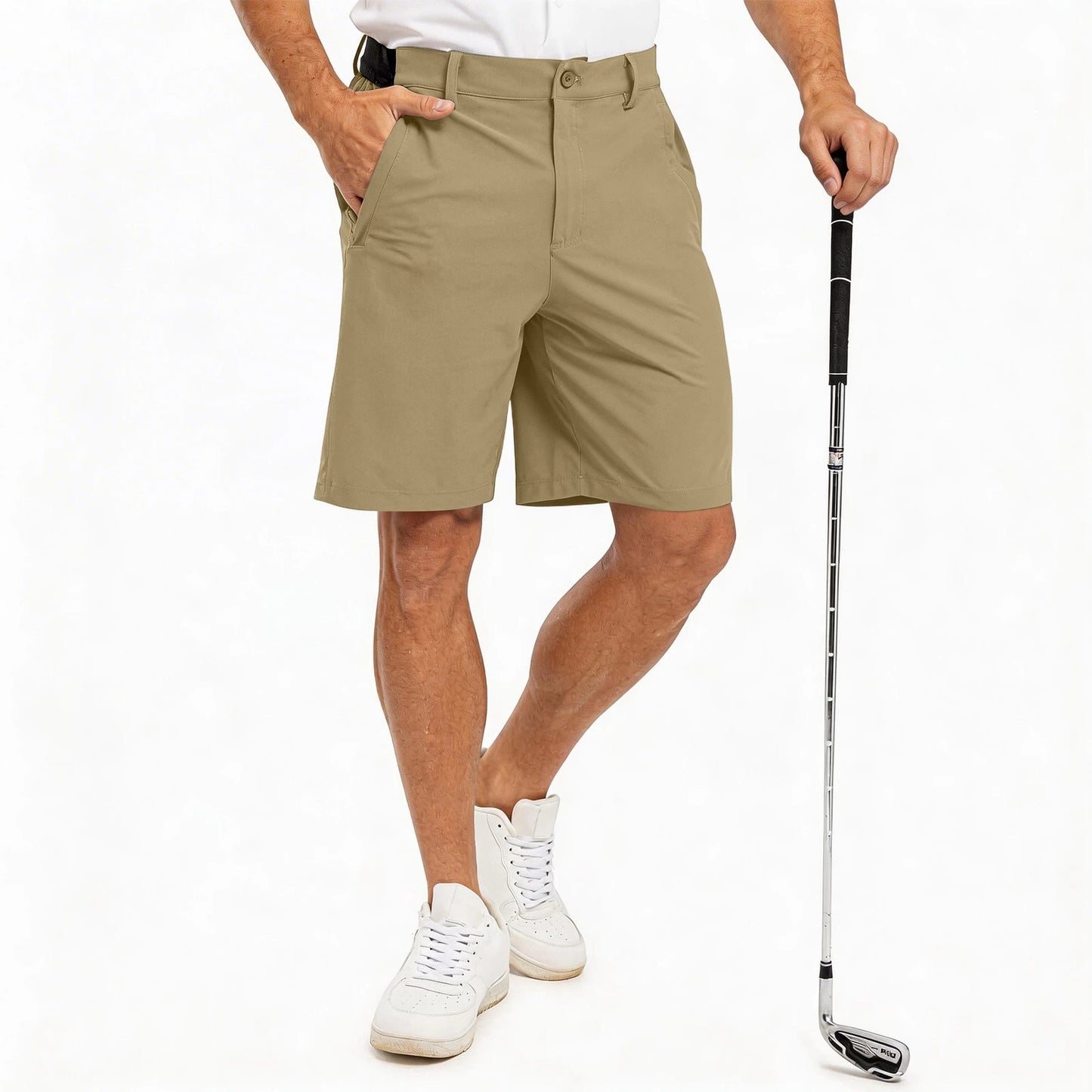 Men's Golf Shorts, Five-point Pants,Work And Casual Straight-leg Shorts, Lightweight Quick-drying Outdoor Sports Bermuda Shorts