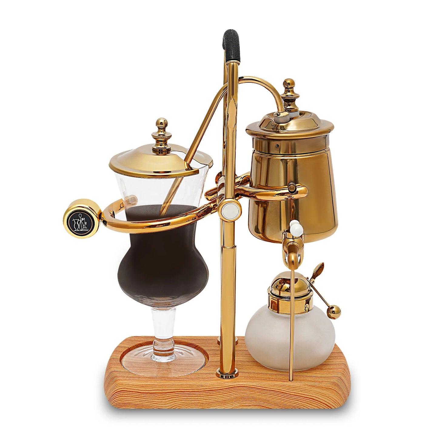 400ml Golden Coffee Maker Siphon Pot Set with Integrated Filter Tea Coffee Brewer Matching Pot Set