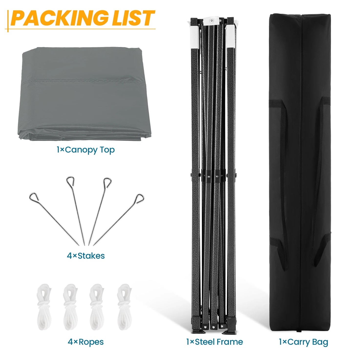 10x10FT Pop Up Canopy Tent Commercial Heavy Duty Instant Canopy with 4 Sidewalls, UV 50+ Silver Coated Waterproof Vendor
