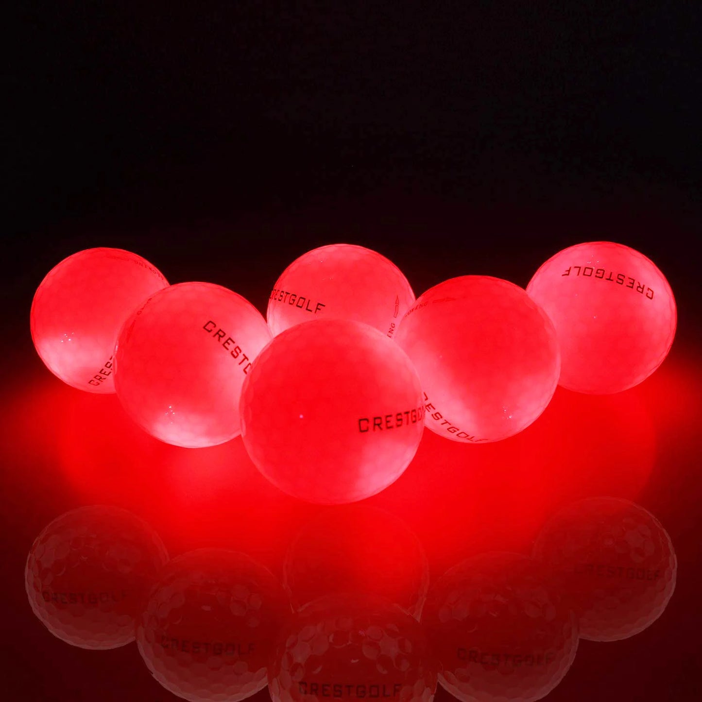 6Pcs Glow In The Dark Light Up Luminous LED Golf Balls 4 Built-in Lights For Night Practice Gift for Golfers