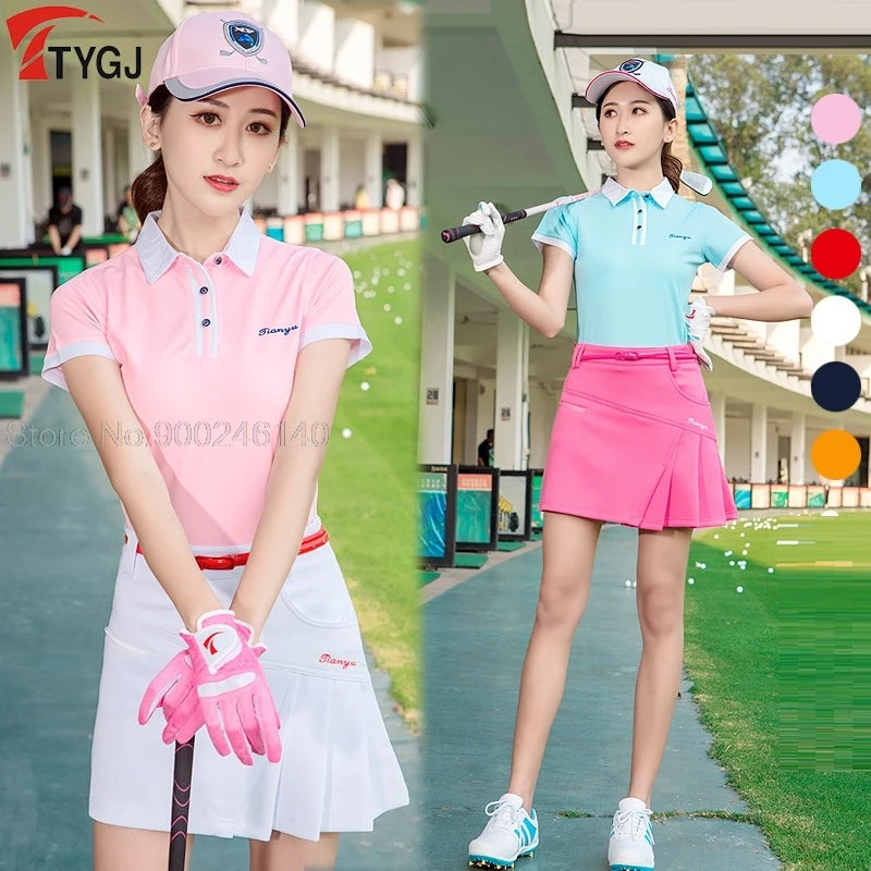 Summer Women's Short Skirt Pleated Golf Skirt Casual Outdoor Sports Girls Skirt Slim Fit Badminton Tennis Skorts XS-XXL Choose