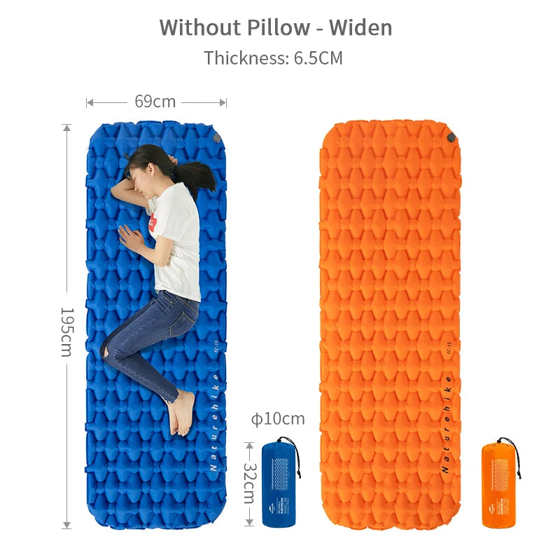 Naturehike Outdoor Camping Mat Ultralight Inflatable mattressTent Sleeping Pad Portable Hiking Air Mattress Picnic Pad Air Mat