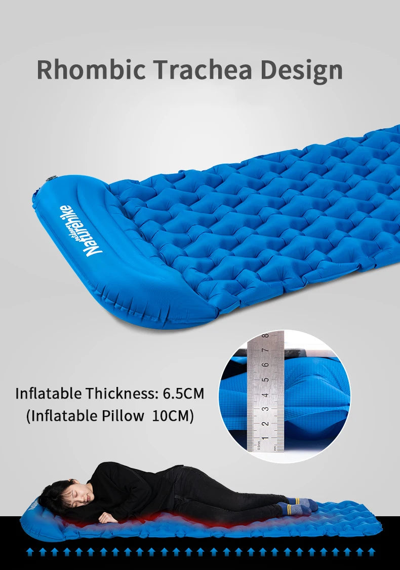 Naturehike Outdoor Camping Mat Ultralight Inflatable mattressTent Sleeping Pad Portable Hiking Air Mattress Picnic Pad Air Mat