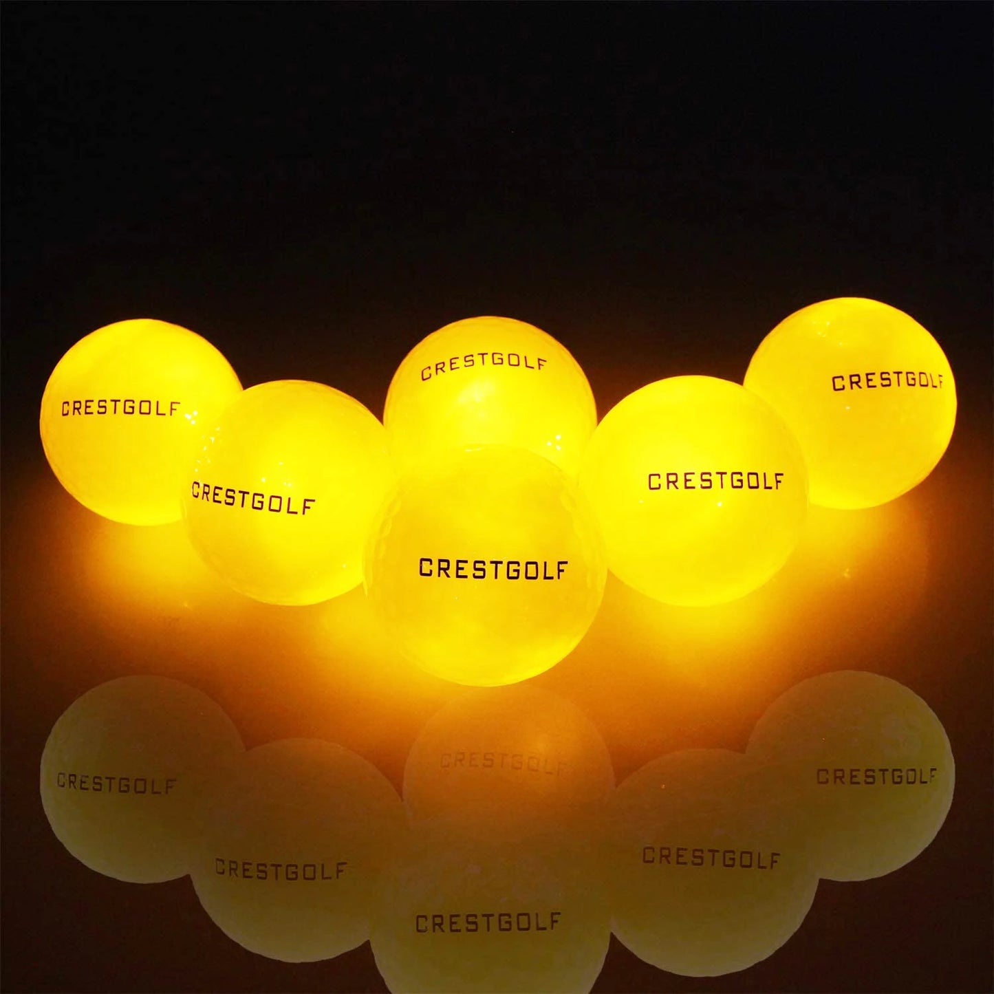 6Pcs Glow In The Dark Light Up Luminous LED Golf Balls 4 Built-in Lights For Night Practice Gift for Golfers