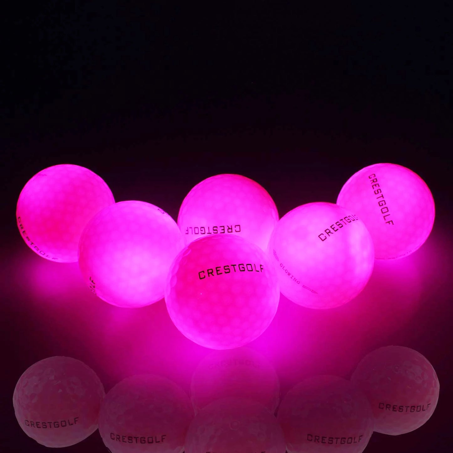 6Pcs Glow In The Dark Light Up Luminous LED Golf Balls 4 Built-in Lights For Night Practice Gift for Golfers