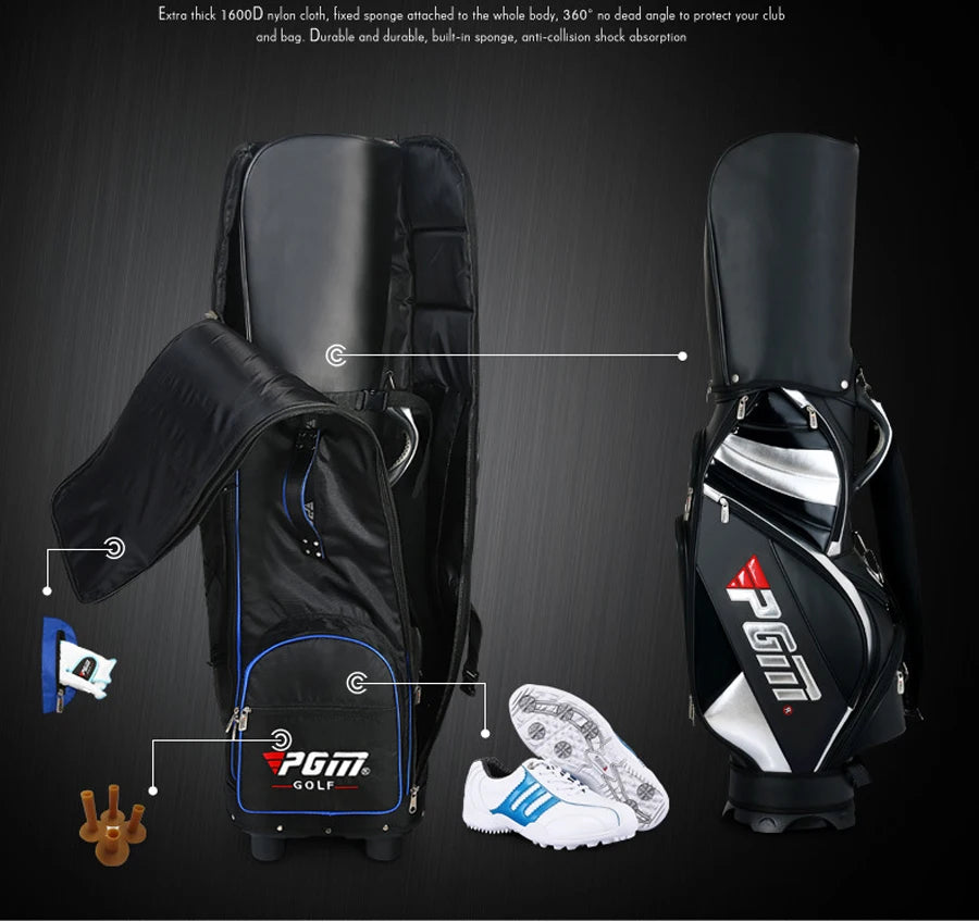 Golf Aviation Bag Foldable with Tugboat Aircraft Consignment Bag with Complimentary Dust Storage Bags HKB009