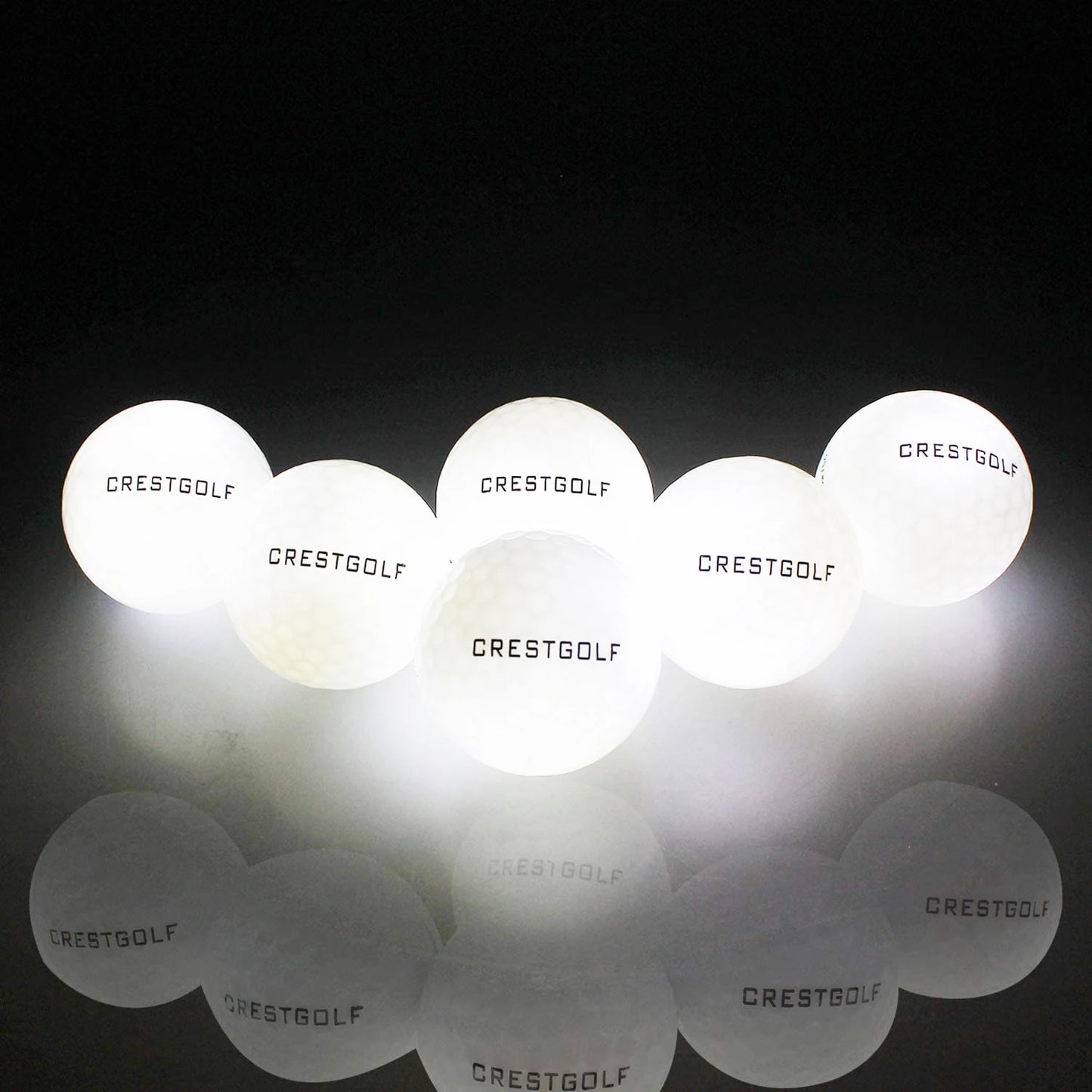6Pcs Glow In The Dark Light Up Luminous LED Golf Balls 4 Built-in Lights For Night Practice Gift for Golfers
