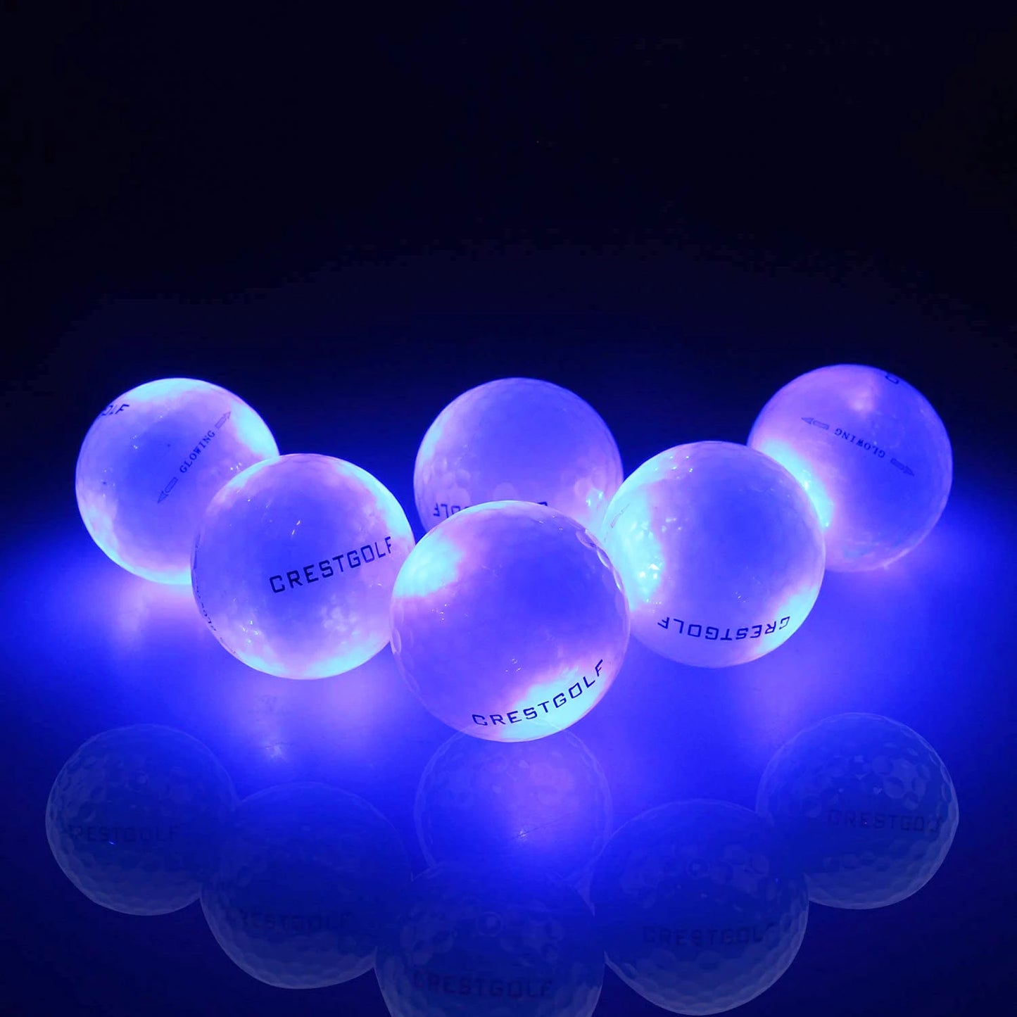 6Pcs Glow In The Dark Light Up Luminous LED Golf Balls 4 Built-in Lights For Night Practice Gift for Golfers