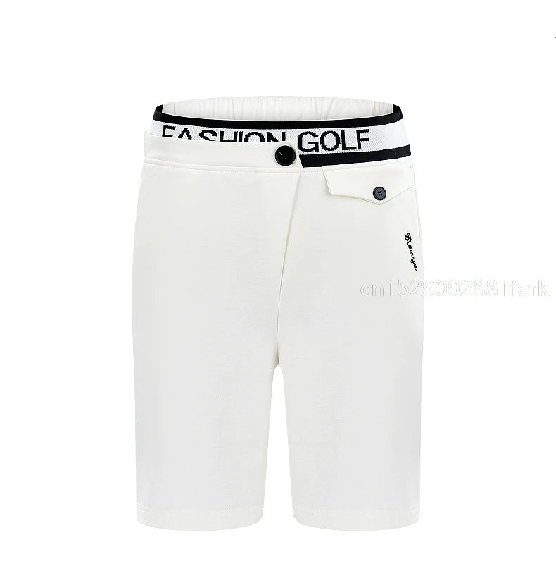 TTYGJ Women High Waist Golf Shorts Summer Quick-dry Sports Trousers Breathable Golf Apparel Ladies Elastic Slim Short Pant XS-XL