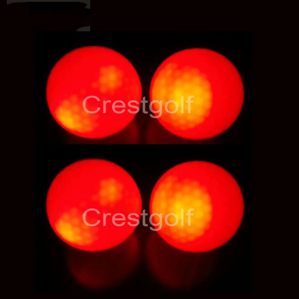 CRESTGOLF 3pcs/Per Pack Led Golf Balls for Night Training Luxury Golf Practice Balls with 6 Colors