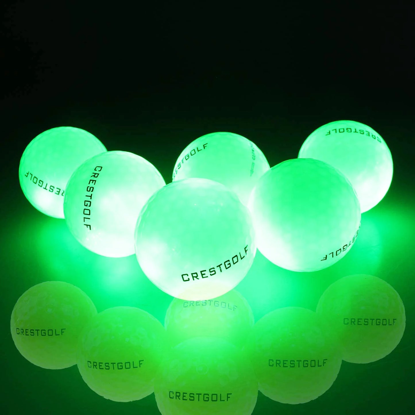 6Pcs Glow In The Dark Light Up Luminous LED Golf Balls 4 Built-in Lights For Night Practice Gift for Golfers