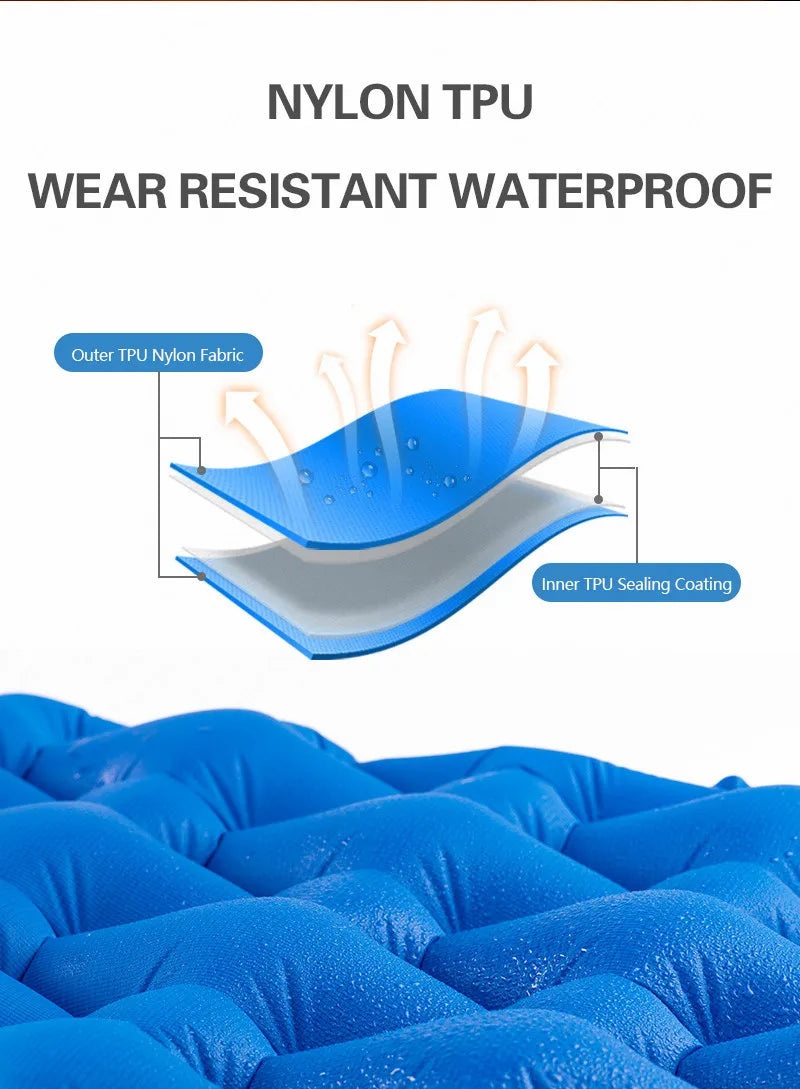 Naturehike Outdoor Camping Mat Ultralight Inflatable mattressTent Sleeping Pad Portable Hiking Air Mattress Picnic Pad Air Mat