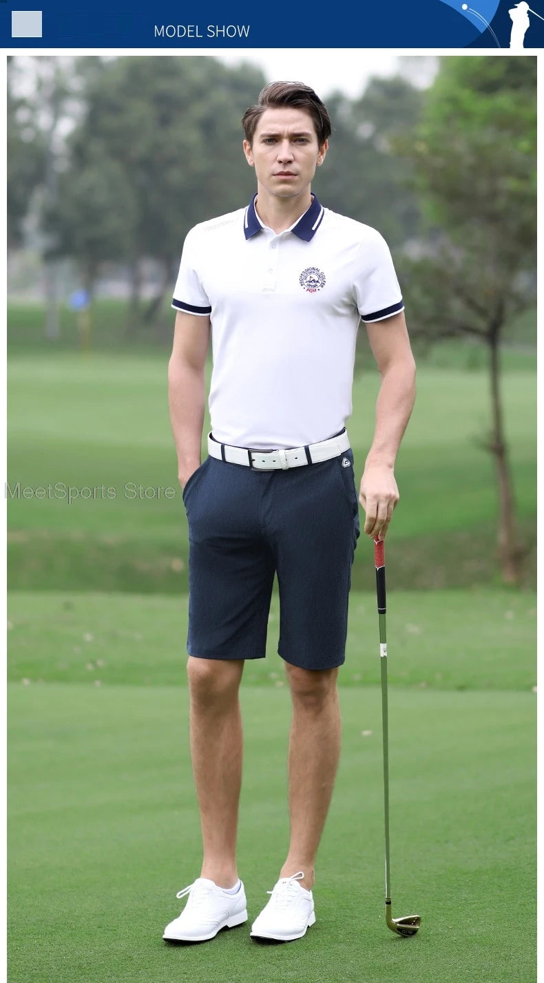 Pgm Golf Shorts Mens Summer Slim Fit Baseball Golf Shorts Sweatpants Male Elastic Sports Wear Fast Dry Casual Trousers 7 Colors