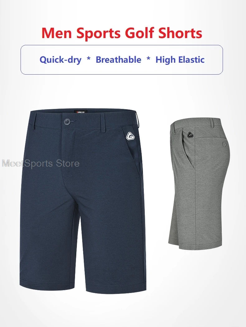 Pgm Golf Shorts Mens Summer Slim Fit Baseball Golf Shorts Sweatpants Male Elastic Sports Wear Fast Dry Casual Trousers 7 Colors