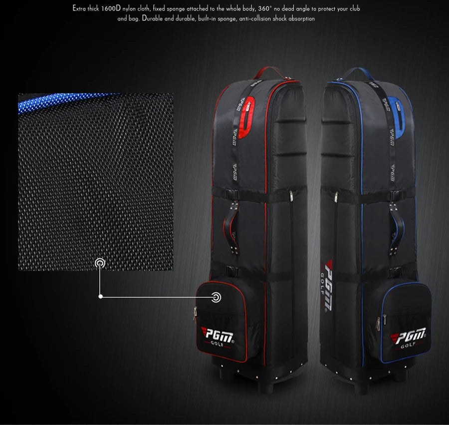 Golf Aviation Bag Foldable with Tugboat Aircraft Consignment Bag with Complimentary Dust Storage Bags HKB009