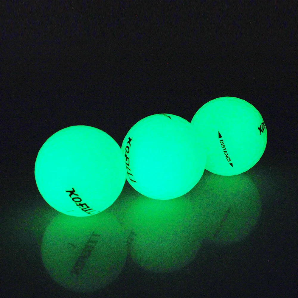 1 Set Fluorescent Luminous Night Light LED Golf Balls Glow In The Dark