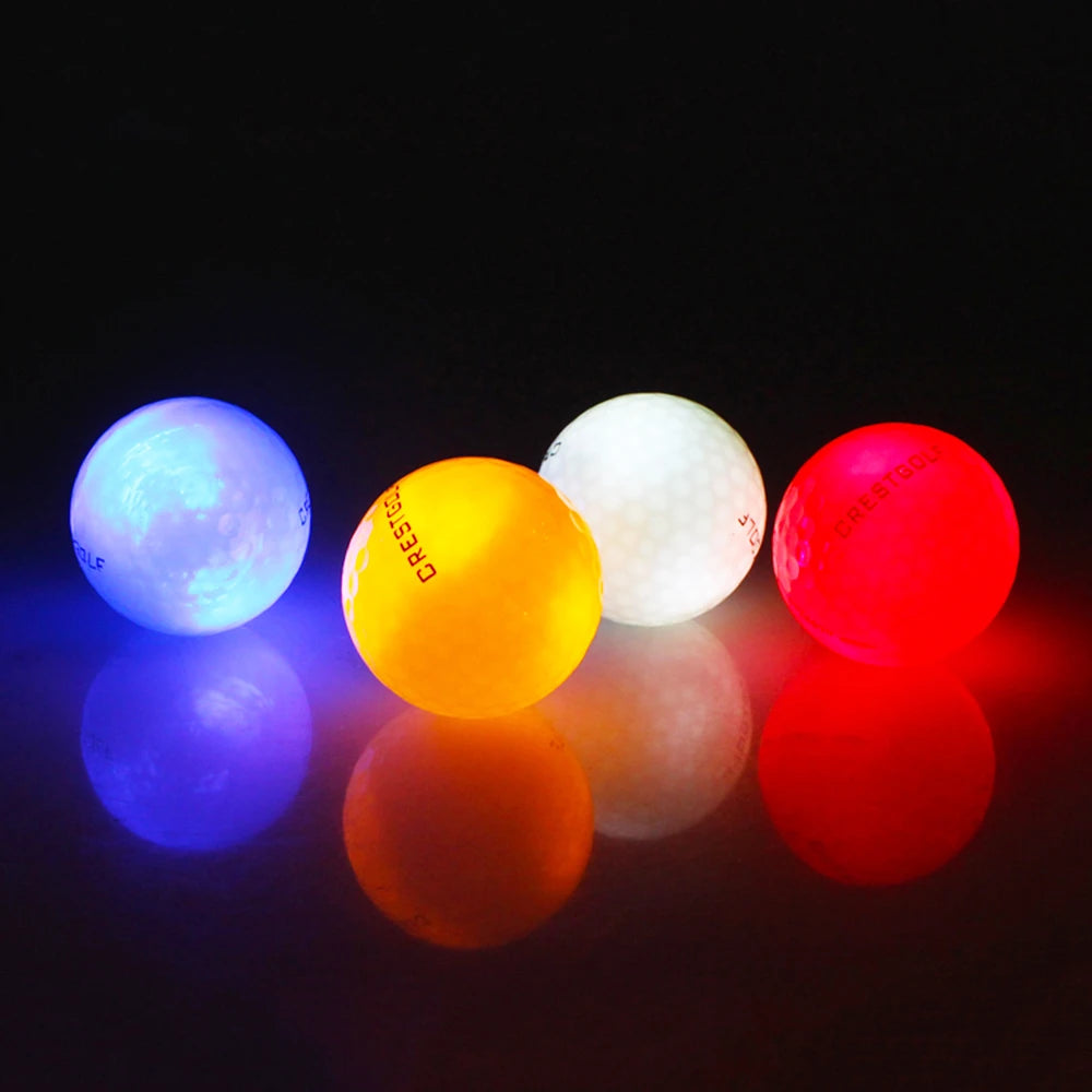 6Pcs Glow In The Dark Light Up Luminous LED Golf Balls 4 Built-in Lights For Night Practice Gift for Golfers