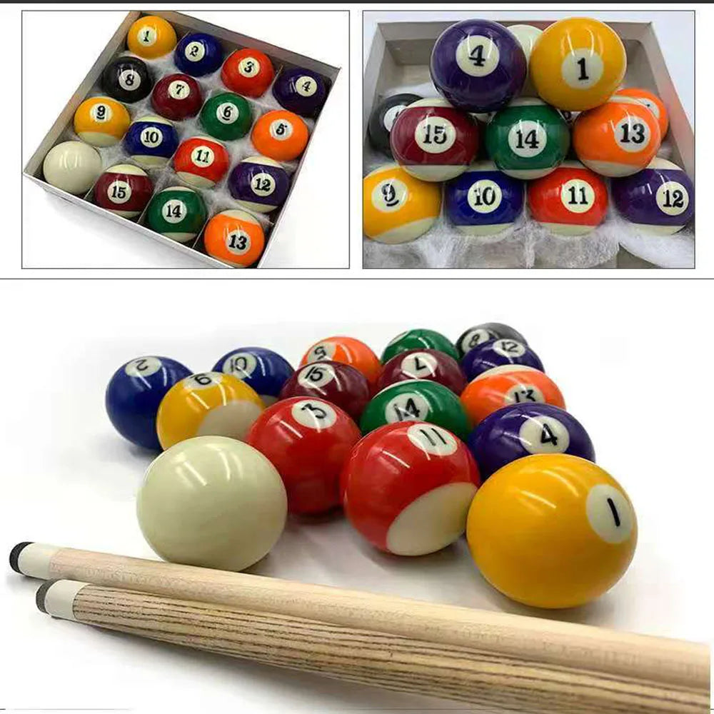 American Standard Adult Billiard Ball Set, Durable Synthetic Resin Pool Ball, Full Size, 16 Ball, 52.5mm, 57.2mm