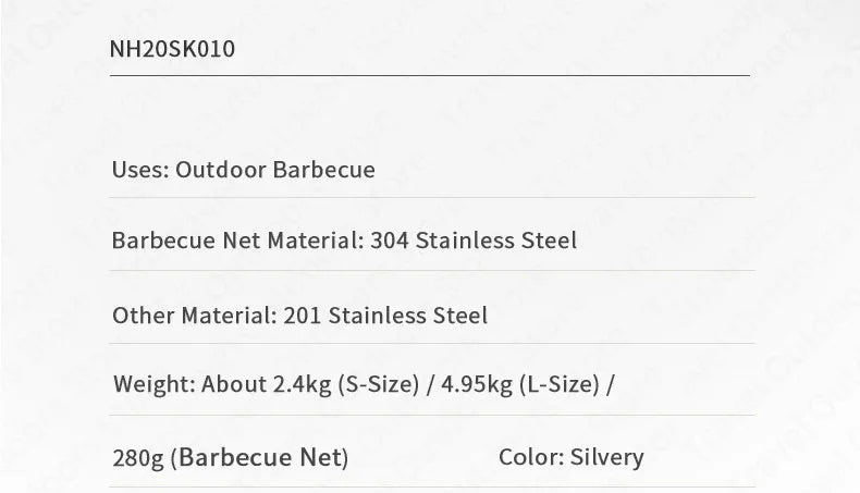 Naturehike Outdoor IGT Stove Portable Folding Stainless Steel Embedded BBQ Picnic Charcoal Grill Oven Tool Camping Accessories