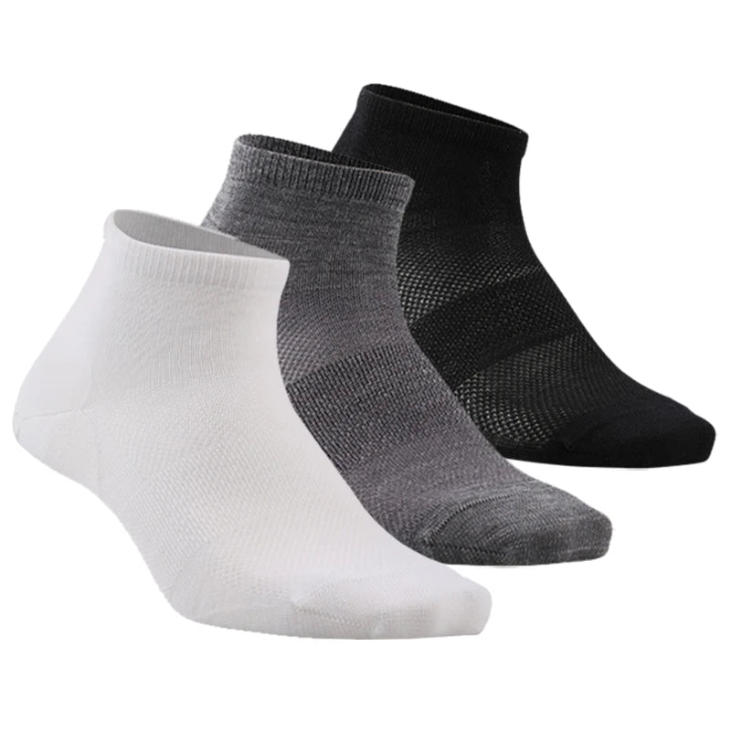 ZEALWOOD Ultra-Light Men's Women's Merino Wool Athletic Socks No Show/ Ankle Breathable Thin Running Tennis Golf Summer 3 Pairs