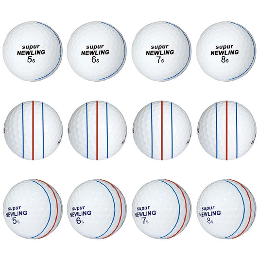 12 Pcs Golf Balls Supur Newling Triple Track Long Distance 3-pieces Golf Ball 3 Line Brand New Game Ball Drop Ship