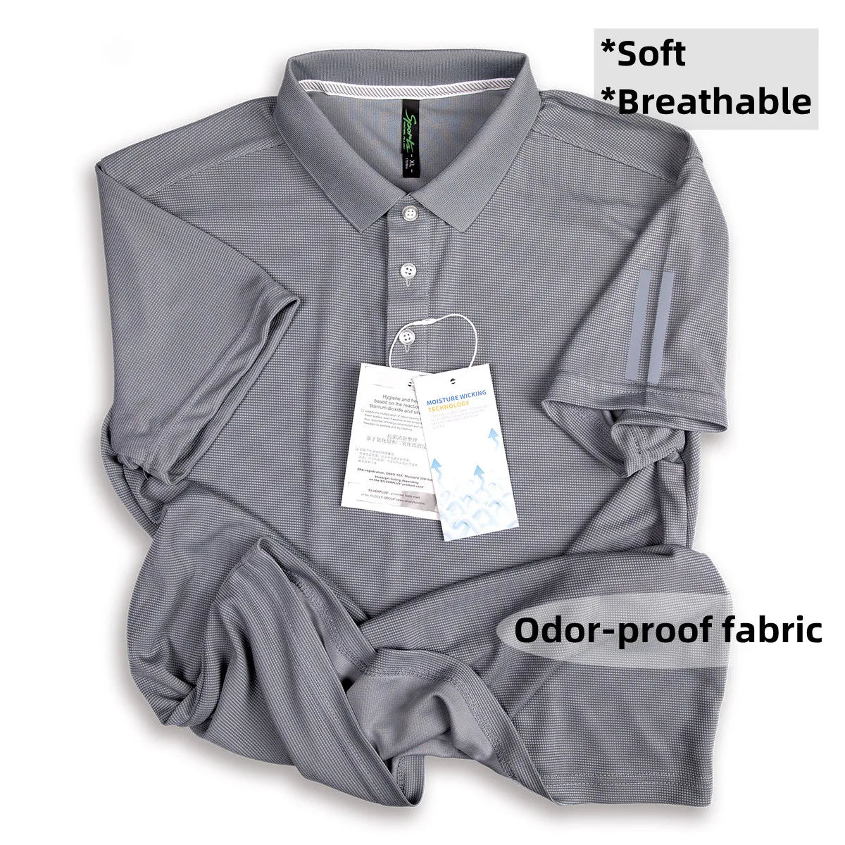 Men's Golf Shirt Luxury Sports Casual Polo Shirt Functional Quick-drying Breathable Lapel Short-sleeved T-shirt for Man Summer