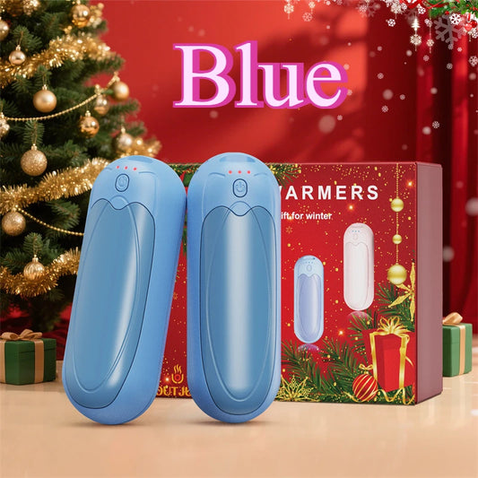 2 Pack Portable Hand Warmers, 7000mAh Rechargeable with Double Side Heating 3 Levels Heat, for Outdoor,Hunting,Christmas Gifts