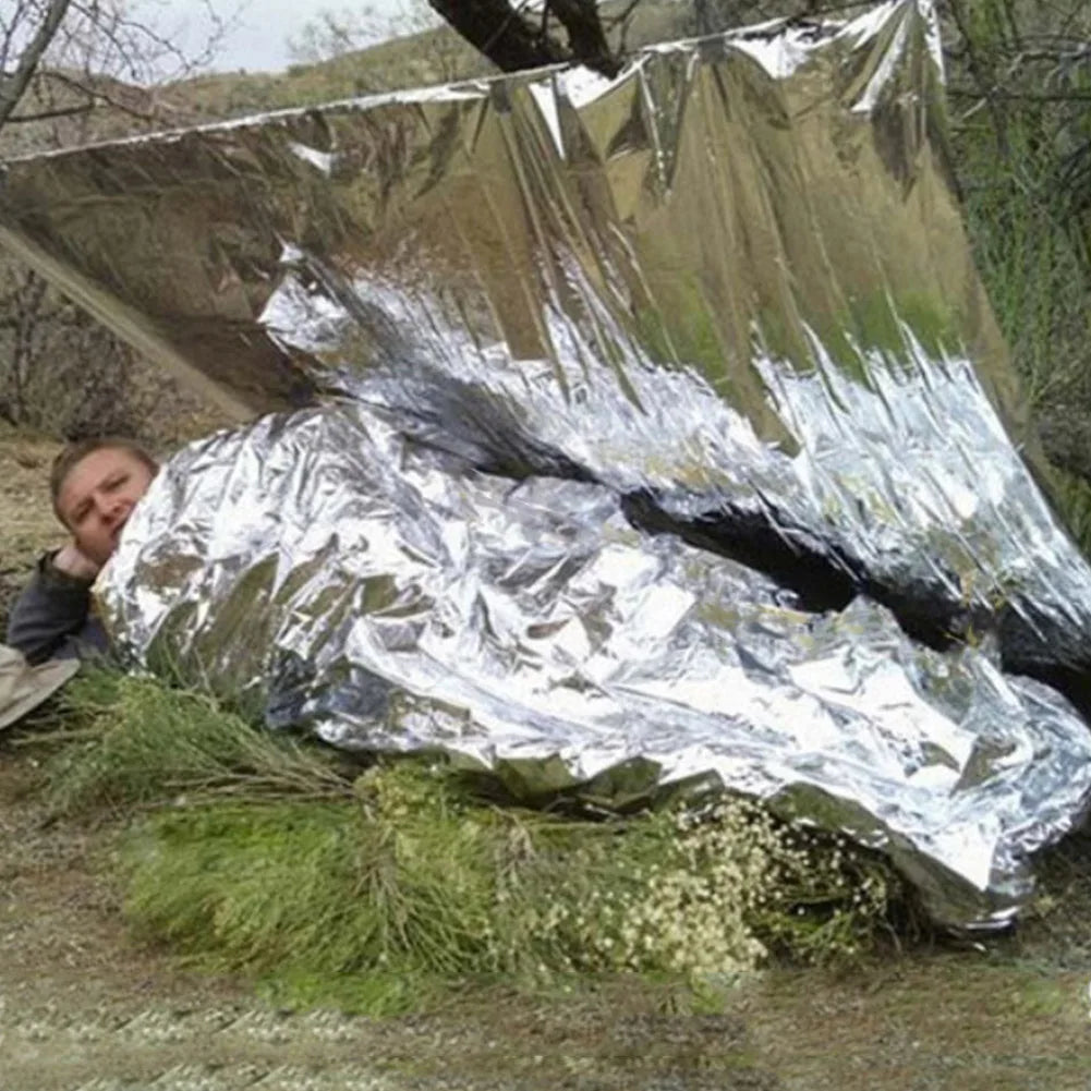 1-20PCS Emergency Blanket Outdoor Survival First Aid Kit Windproof Insulation Lifesaving PET Keep Foil Thermal Rescue Blanket