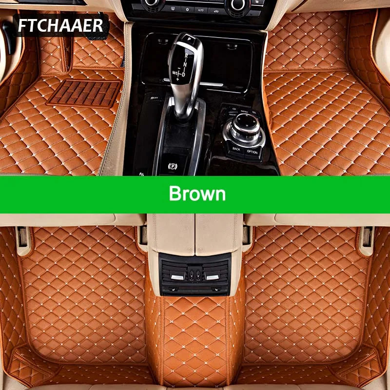 FTCHAAER Custom Car Floor Mats For VW Golf Sportsvan Auto Carpets Foot Coche Accessorie