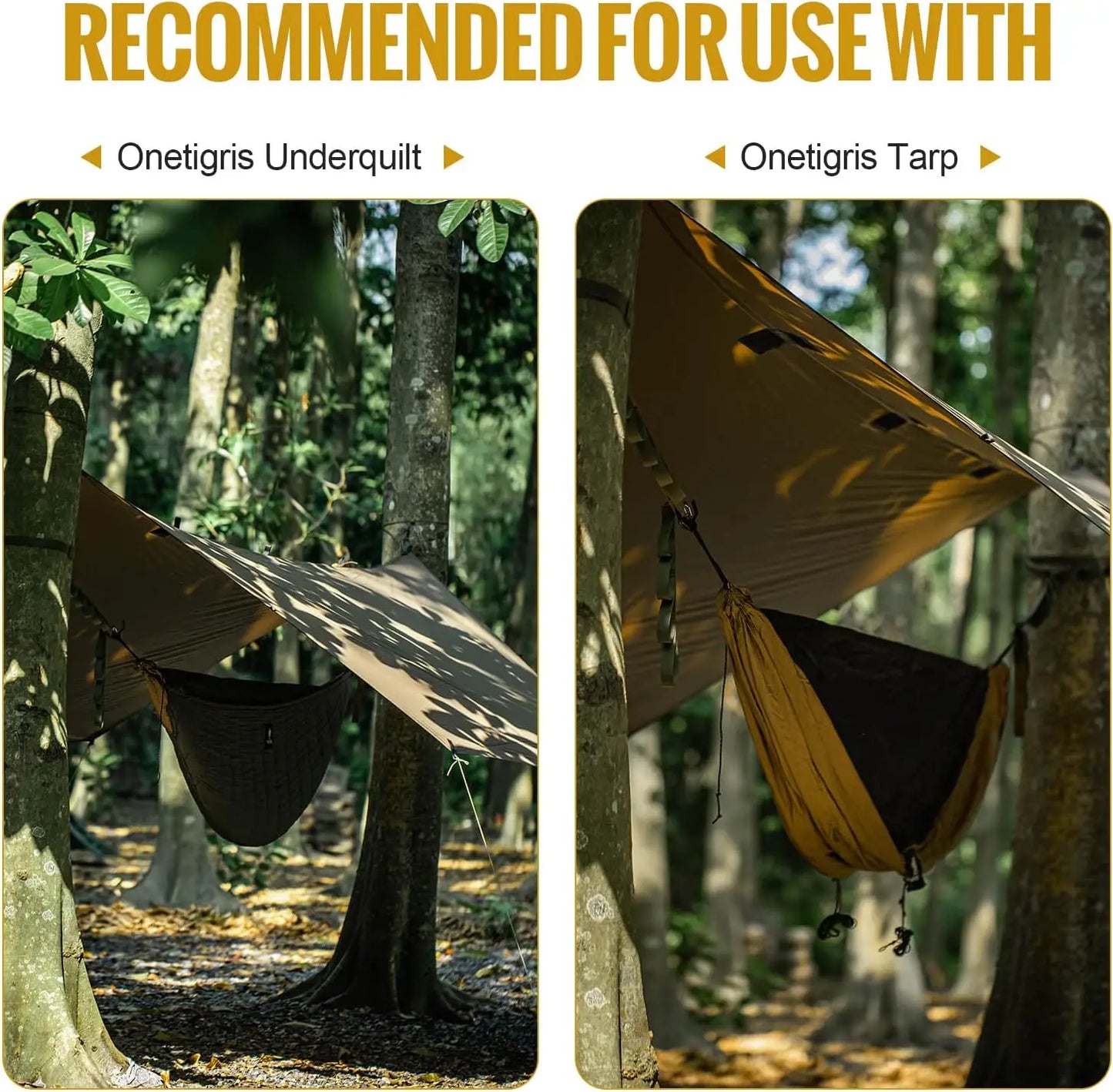 Lightweight Camping Hammock with Mosquito Net, Warm Internal Cover & Tree Straps for Outdoor Adventures