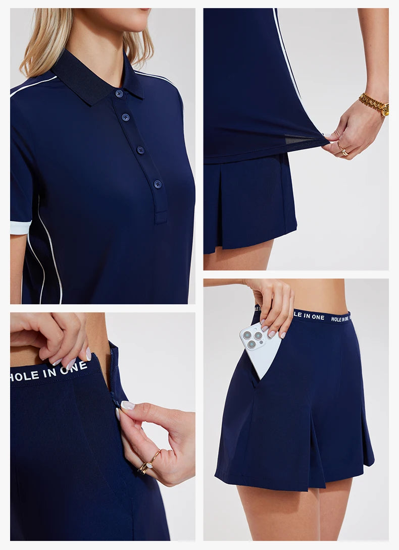Tennis Basketball Shorts Lightweight Quick Dry Casual Golf Skort Women Pattern Stretch Tennis Pleated Shorts