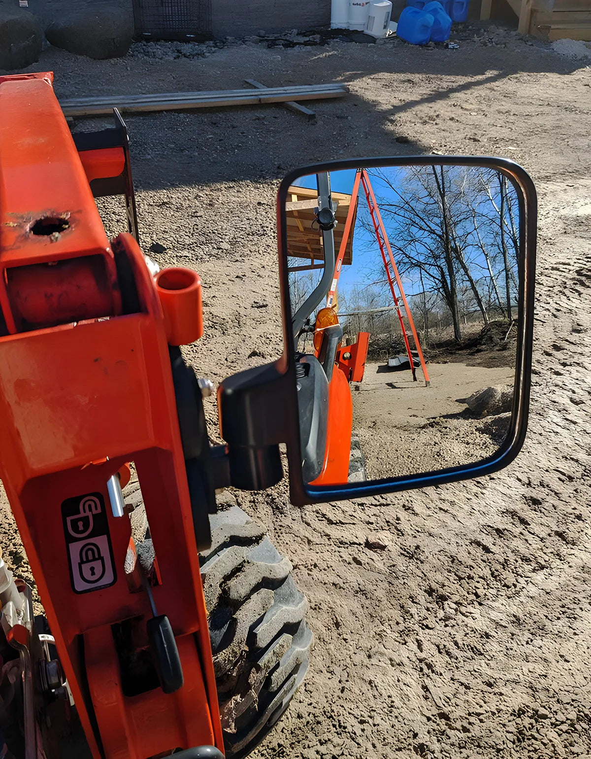Magnetic Side Mirrors For Golf Cart Tractors Forklifts Lawn Movers Dozers Trucks For Club Car EZGO John Deere Kubota Toyota