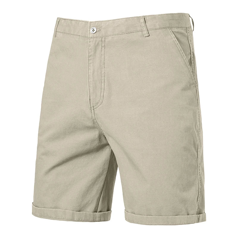 Summer Men Cotton Golf Shorts Dress Shorts Lightweight Quick Dry Casual Work Shorts Man Flat Front Hiking Shorts with 4 Pockets