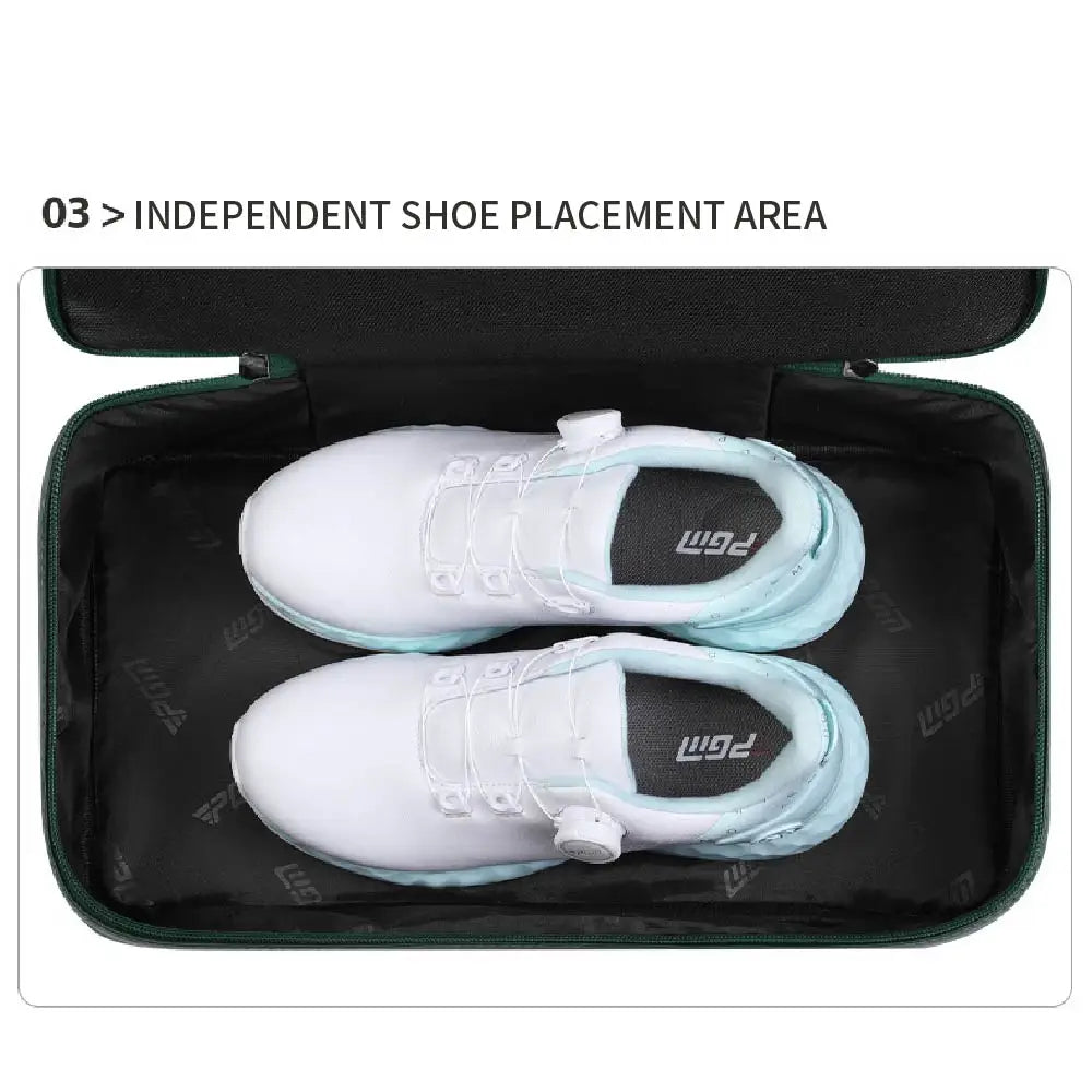 PGM Women’s Golf Clothing Bag Double layered Independent Shoe Bag Ultra-light Waterproof Travel Handbag YWB050