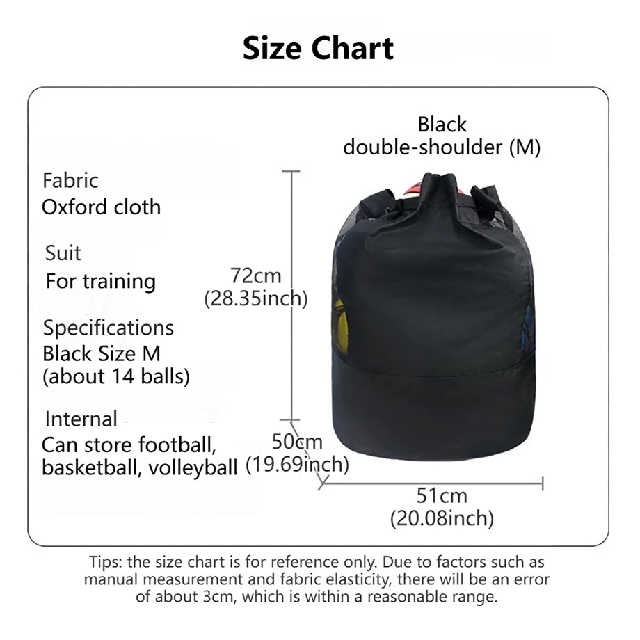 Loogdeel Large Capacity Storage Bag Football Volleyball Basketball Big Ball Pocket Sports Gear Bag Training Equipment Bag