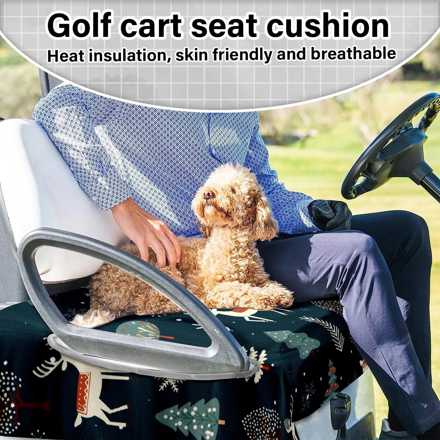 Golf Cart Seat Cover Golf Supplies for Most 2 Person Seats Sightseeing Car Golf Cart Seat Towel Blanket Golf Cart Accessories