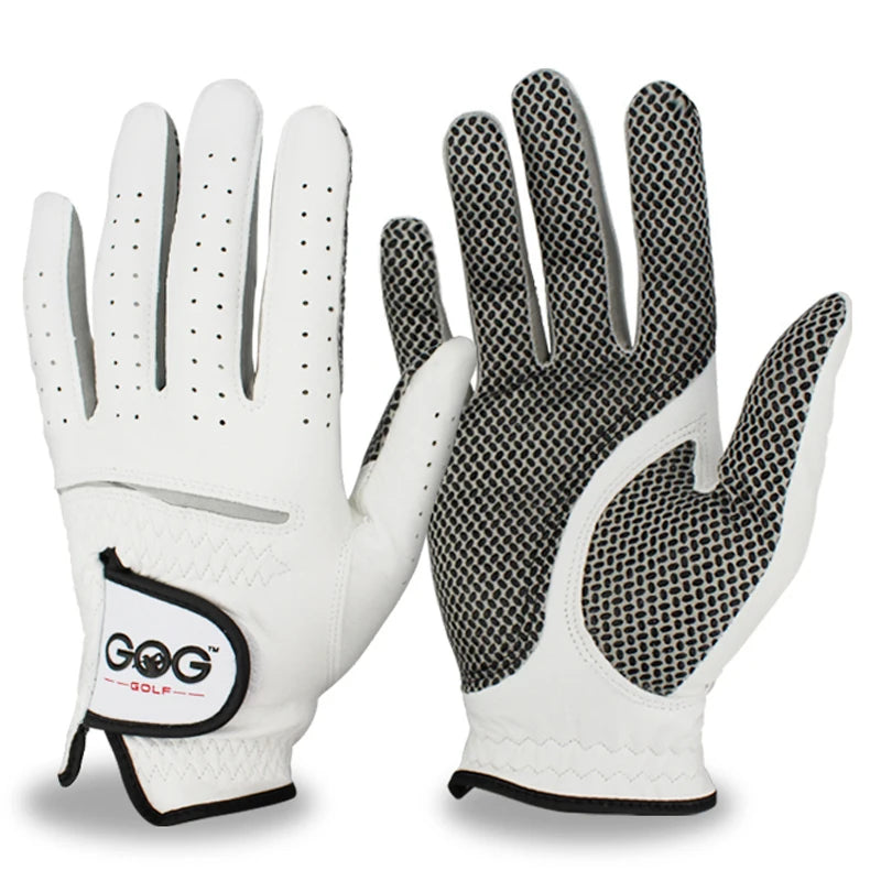 10pcs/5Pairs Golf Gloves Genuine Sheepskin leather Men Non-slip Sports gloves Left Right Hand For Golfer Men's Breathable