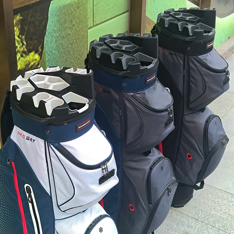 Multifunctional Golf Cart Bag, 14-Way Full Length Divider Top, Lightweight Durable Golf Club Carry Bag for Golf Course