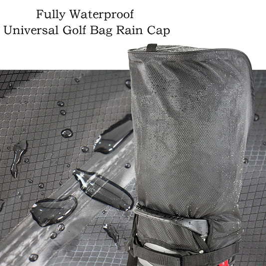 Universal Oversized Waterproof Golf Bag Hood Cover with 6 Adjustable Snaps, Fits 8.5"-9.5" Golf Bags