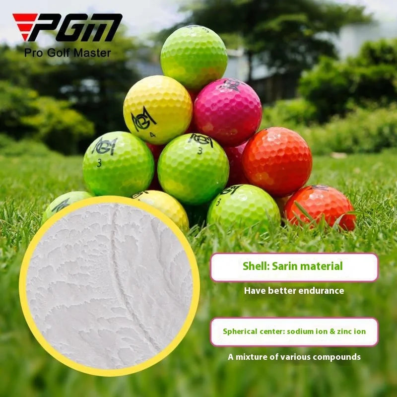 PGM golf colored ball two-layer competition ball golf double-layer ball 12 pack gift box Q029