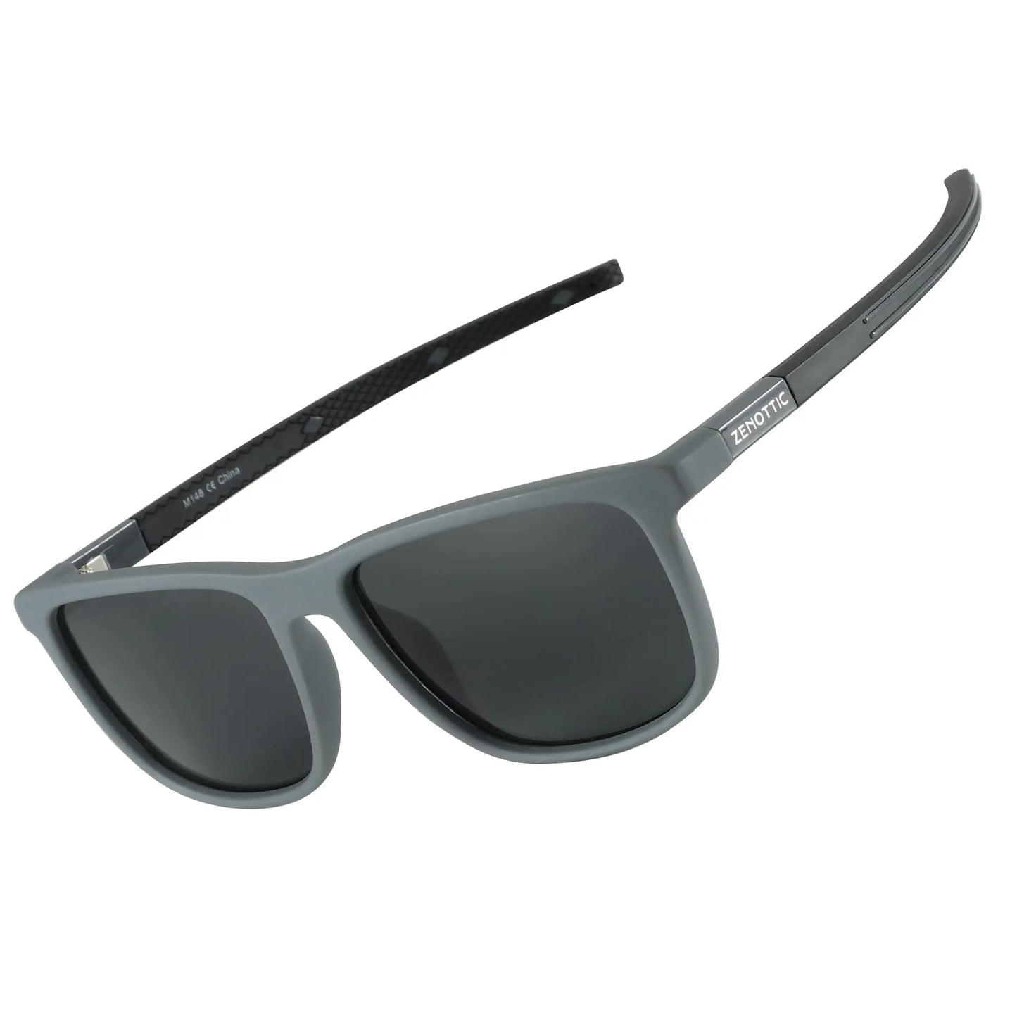 ZENOTTIC Square Polarized Sunglasses for Men - Lightweight TR90 Frame UV Blocking Shades for Driving Fishing Golf Sports